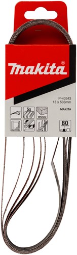 Accessoires Makita bande abrasive k80 13x533 rouge - p-43343
