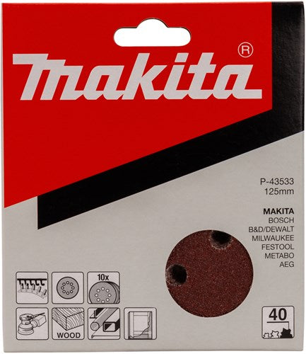 Disque abrasif Makita 125mm p40 (10pcs)