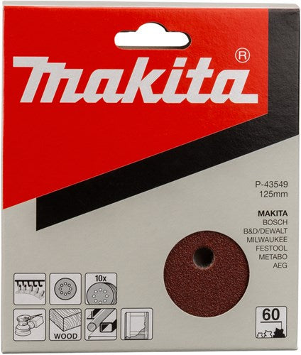 Disque abrasif Makita 125mm p60 (10pcs)