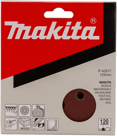 Disque abrasif Makita 125mm p120 (10pcs)