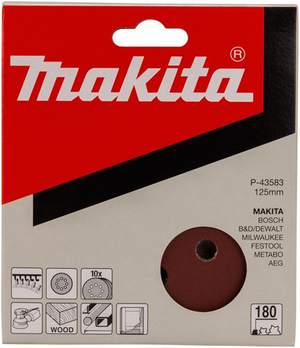 Disque abrasif Makita 125mm p180 (10pcs)