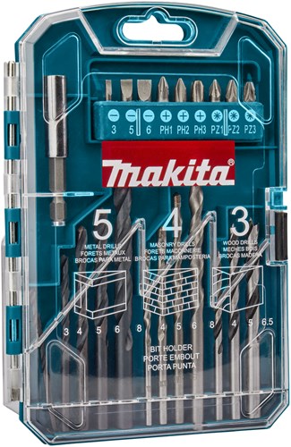 Makita accessoires jeu de forets et d'embouts de tournevis 22 pièces - p-44002 - p-44002
