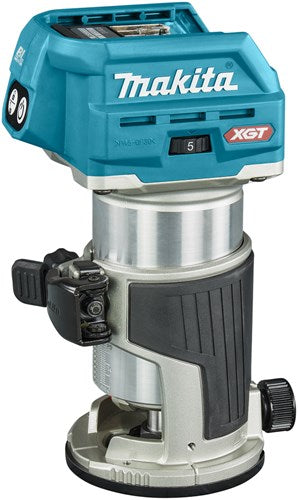 Makita rt001gz10 fraise supérieure et latérale | 40 V maximum | sans piles ni chargeur | y compris pieds divers | dans mbox-rt001gz10