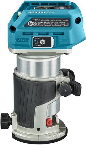 Makita rt001gz14 fraise supérieure et latérale | 40 V maximum | sans piles ni chargeur | dans la boîte - rt001gz14