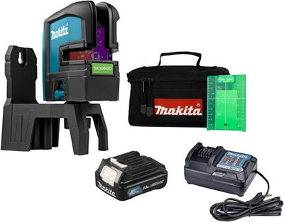 Makita sk106gdw laser à lignes croisées vert | 12v | y compris Batterie et chargeur 2,0 Ah - sk106gdw