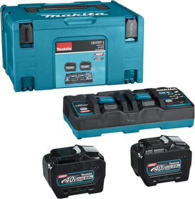 Kit de démarrage de batterie Makita xgt dc40rb 2xbl4080f