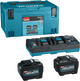 Kit de démarrage de batterie Makita xgt dc40rb 2xbl4080f