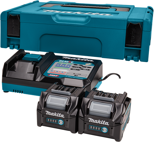 Makita kit de démarrage xgt dc40rc 2xbl4025 | 40v 2,5ah-191v27-4
