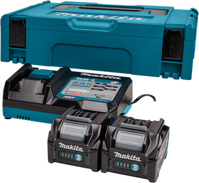 Makita kit de démarrage xgt dc40rc 2xbl4025 | 40v 2,5ah-191v27-4