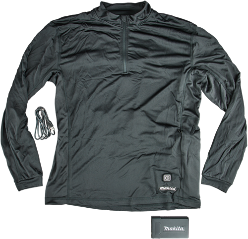 Maillot de corps chauffant avec fermeture éclair Makita l - dcx201al