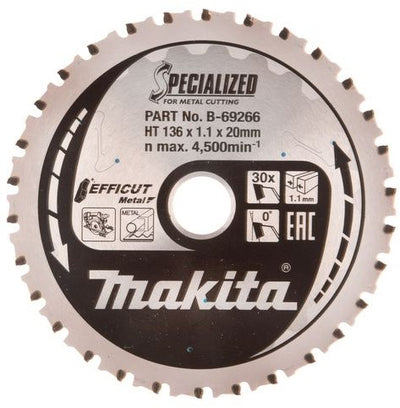 Efficacité de la lame Makita | 136x20x1,1 | 45 tonnes | 0g