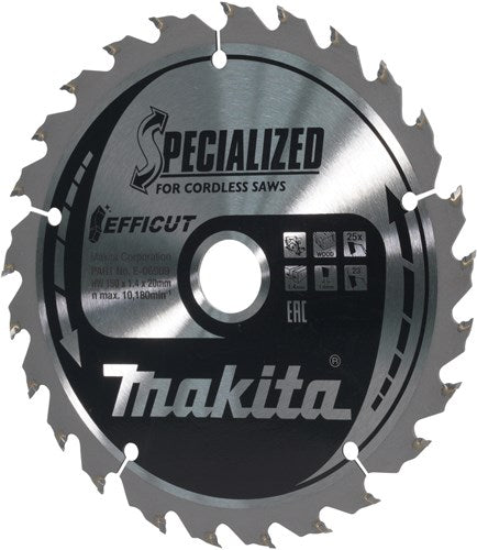 Lame de scie Makita | bois | 150x20x1,4 | 25 tonnes | 23 degrés - e-06909