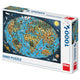 Dinotoys Dino Puzzle - Carte spéciale du monde - 1000 pièces