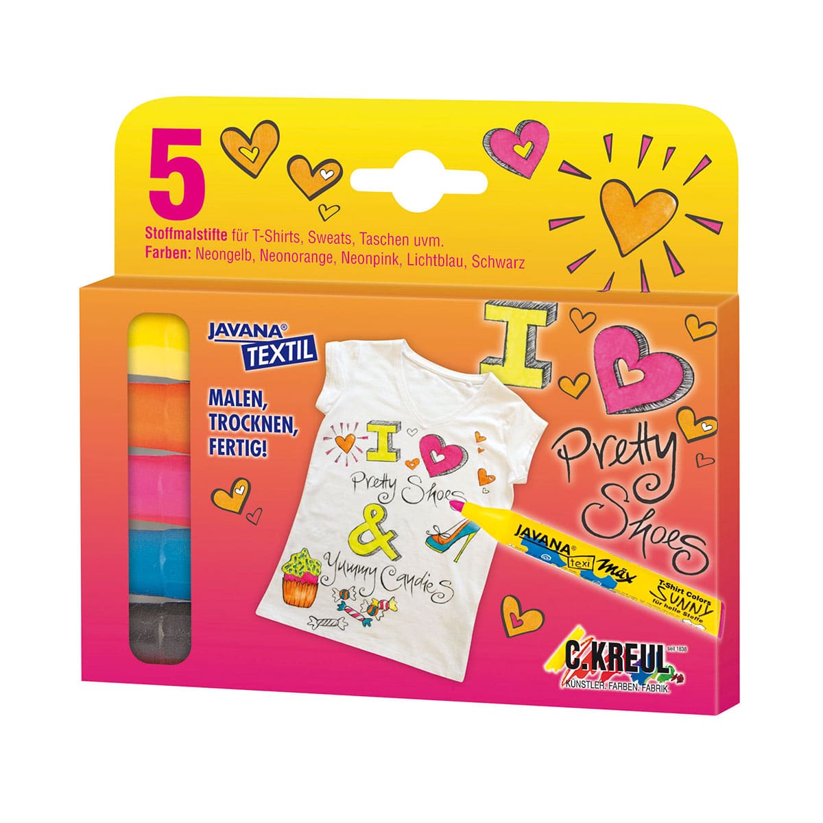 Javana Texi Max Sunny TextielSift 5 Couleurs néon