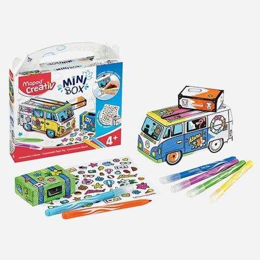 Coloriage et pliage de la caravane créative cartographiée