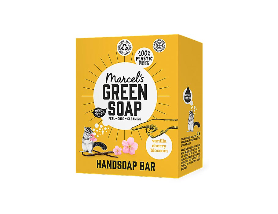 Marcels Green Soap Hand Soap Bar Vanille Cherry Blossom 90GR