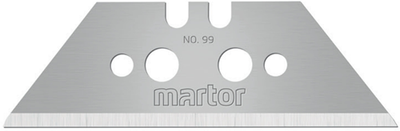 Couteau trapèze Martor | l60xl19xs0,63mm | avec perforation | Distributeur 10 pièces - 99.70 99.70