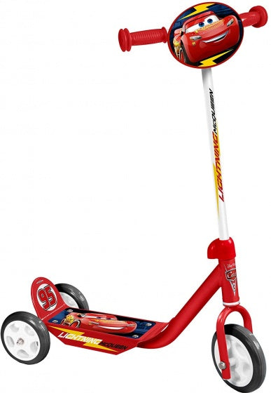 Scooter 3 roues Cars pour enfants, frein à pied, rouge