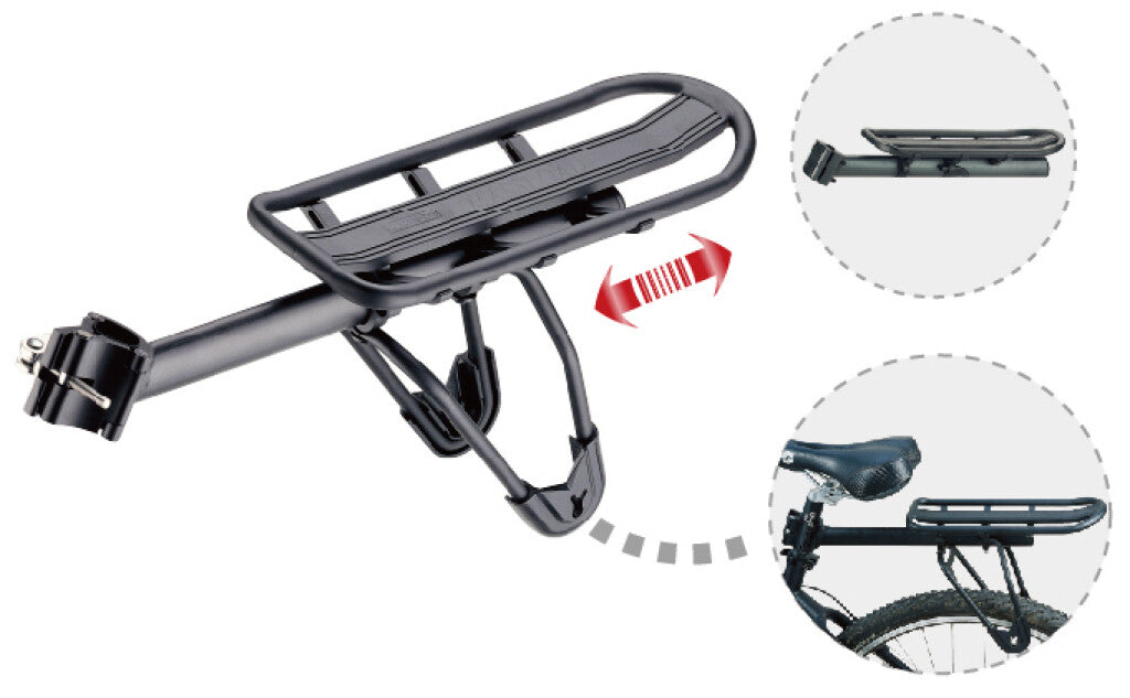 Porte-bagages arrière Massload sur tige de selle qr tm 34mm