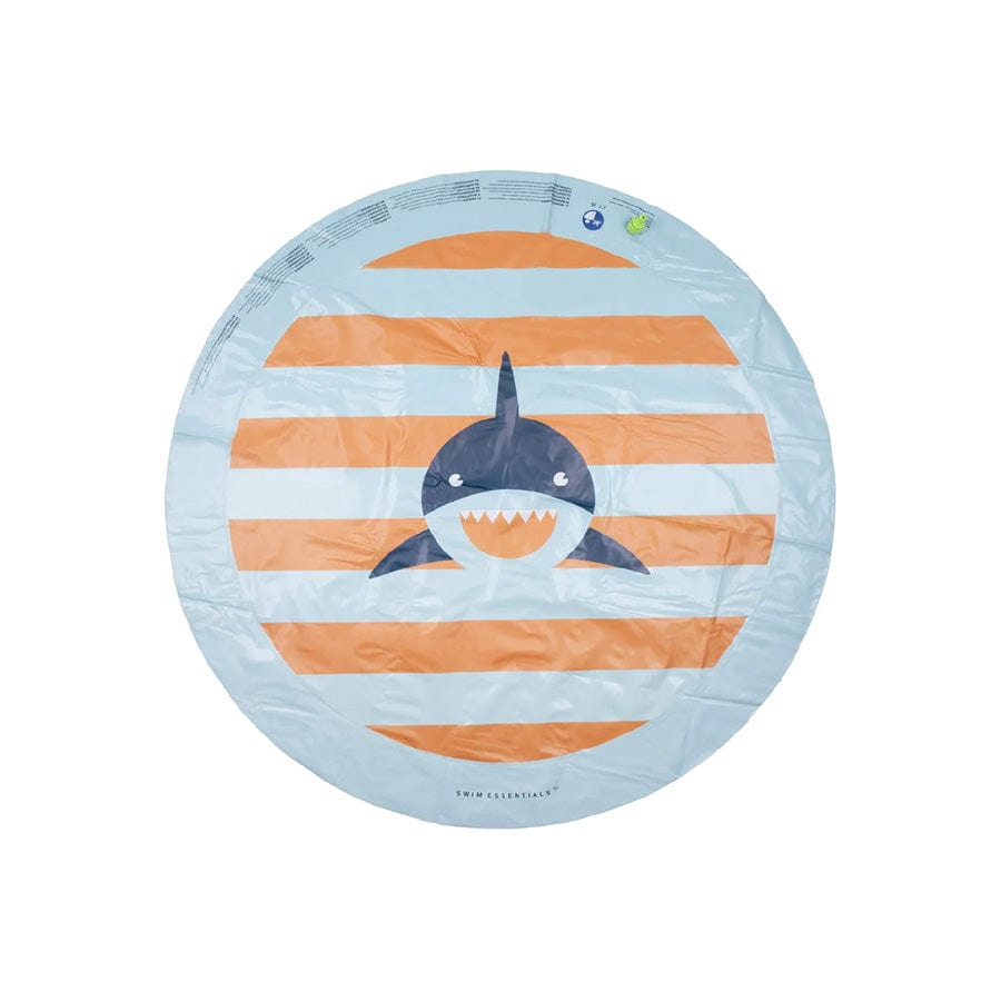 Requin tropical | Mat de jeu d'eau multicolore Ø 150 cm