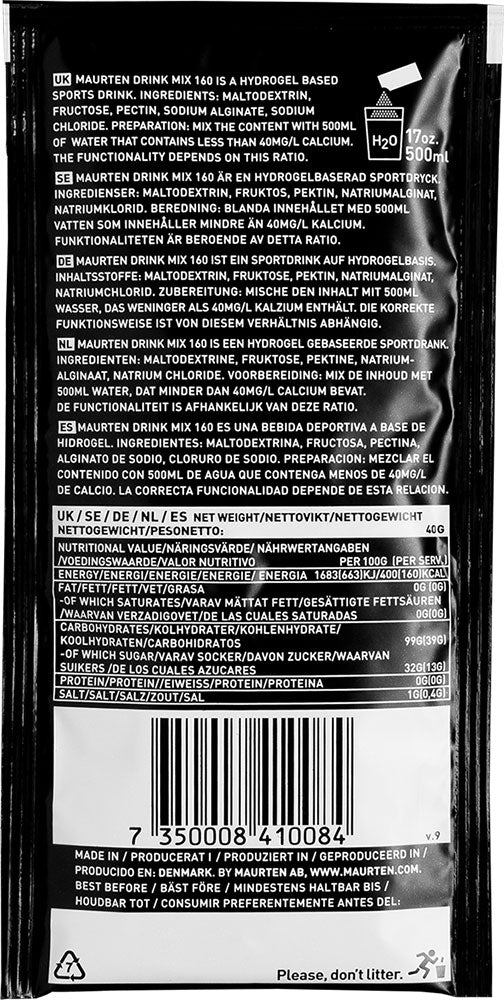 Mélange pour boisson Maurten 160 poudre pour boisson hydrogel 40g