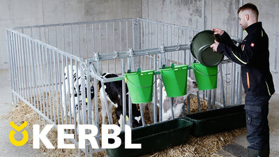 Seau à veaux Kerbl avec tétine à valve hygiénique