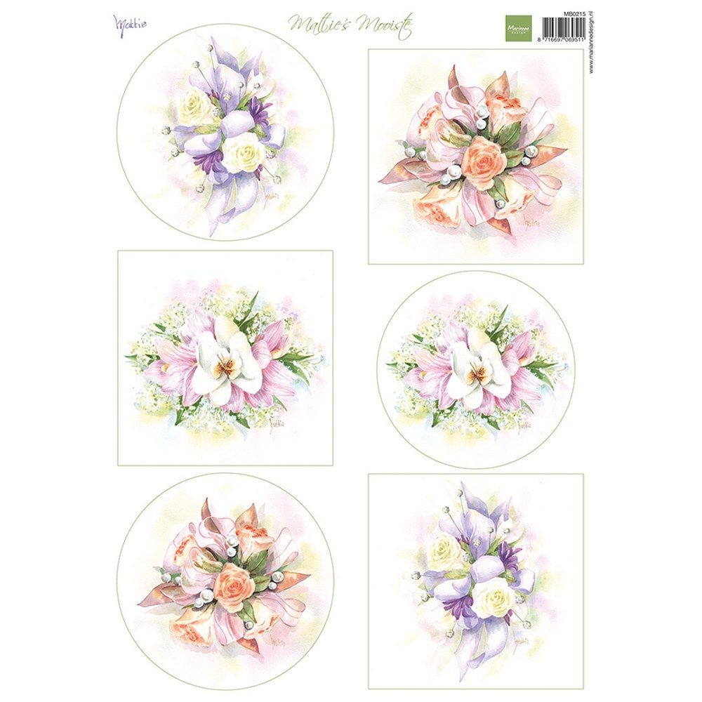 Marianne design • feuille découpée des plus beaux bouquets romantiques de Mattie