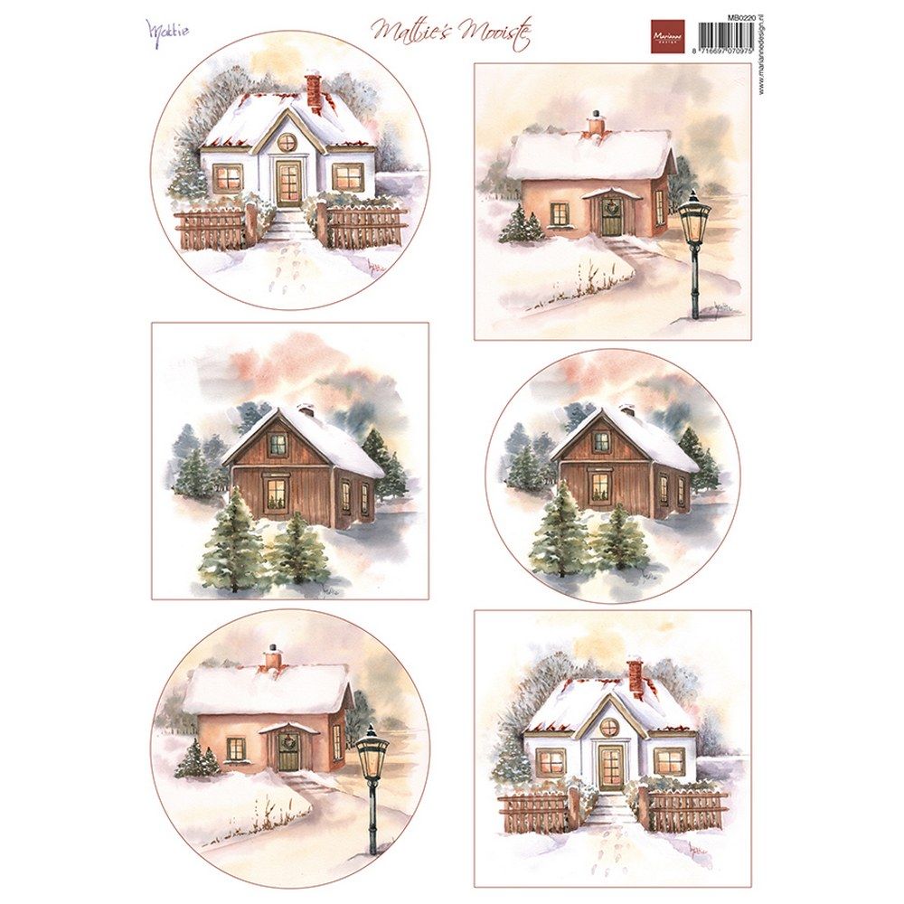 Marianne design • feuille découpée des plus beaux chalets d'hiver de Mattie