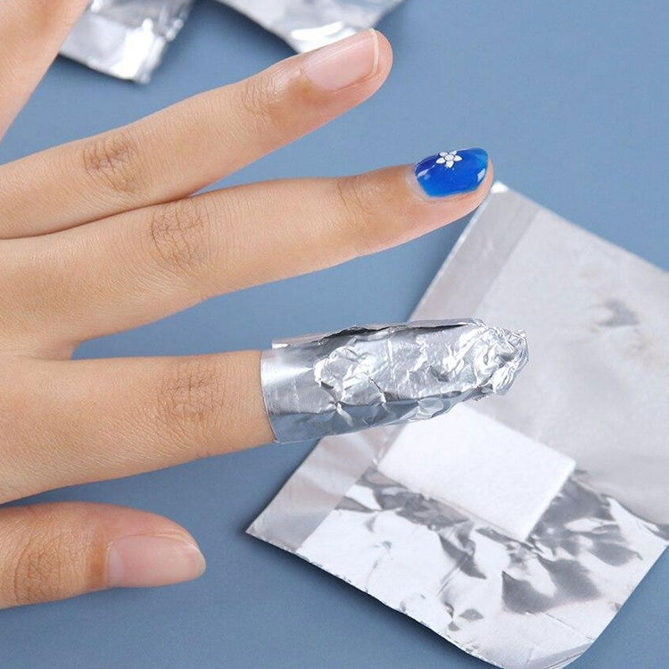 Sibel Sibel Nails en aluminium feuilles de papier d'aluminium avec éponge synthétique 50e.