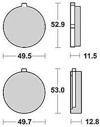 TRW Brake Pad MCB 72 Standard organique