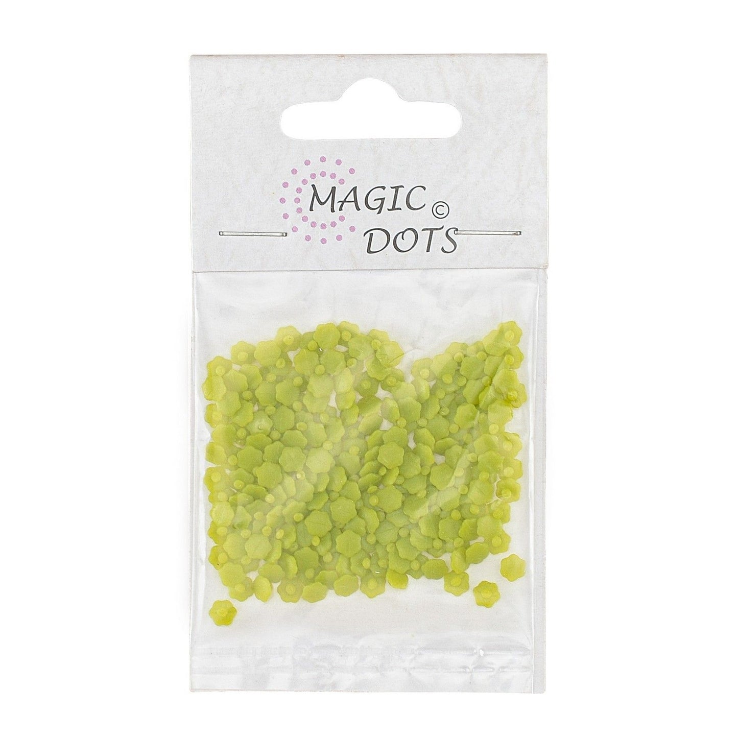 Points magiques • fleur vert mousse