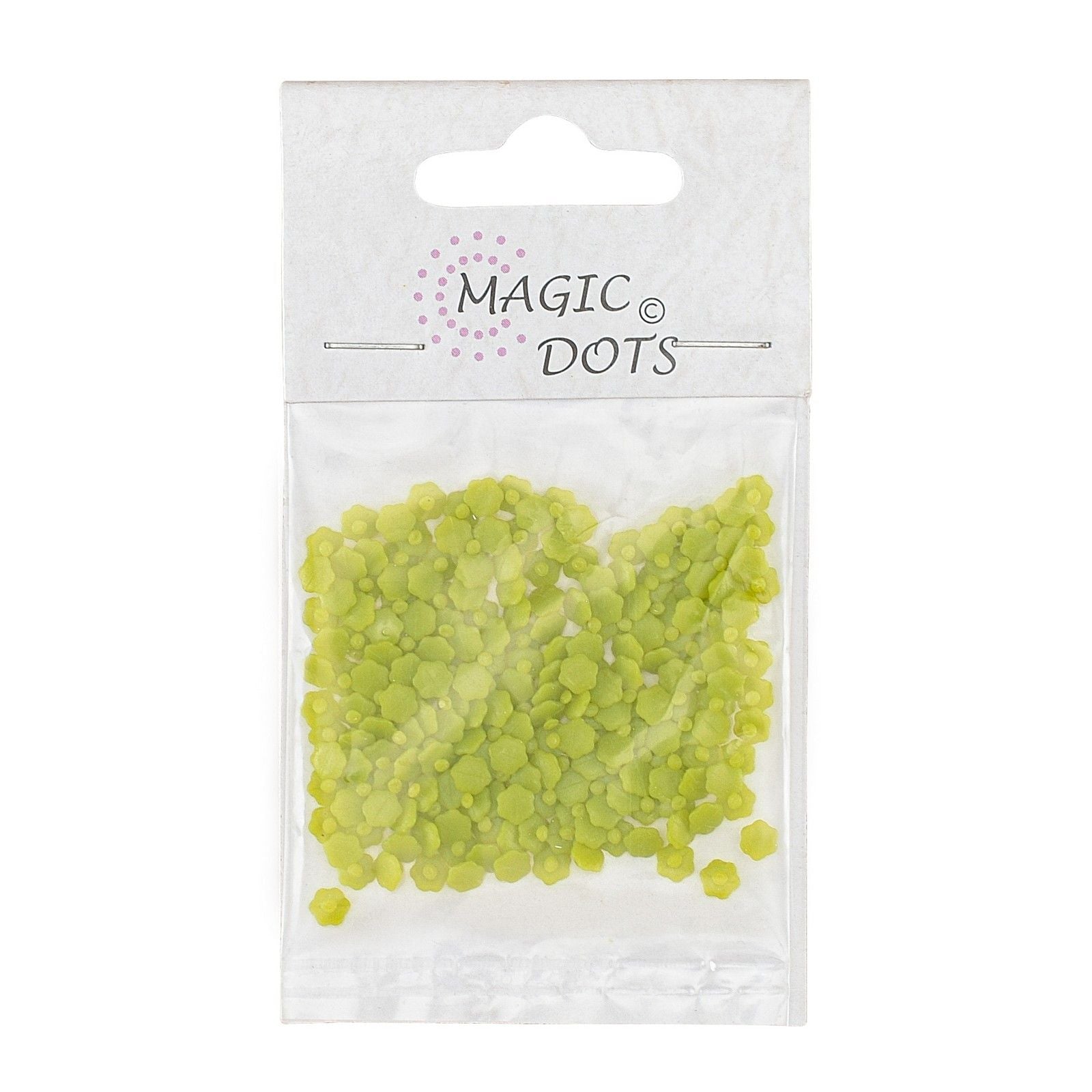 Points magiques • fleur vert mousse