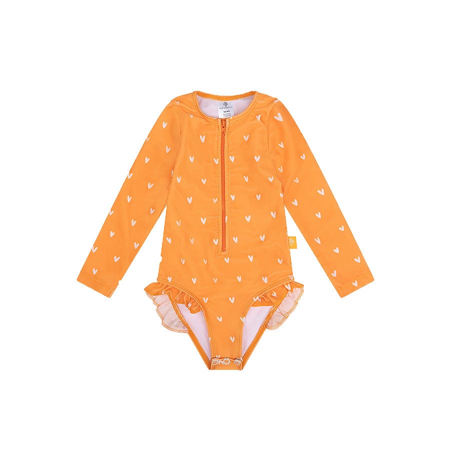 Orange Kiss | Troisse de bain UV Orange Girls à manches longues
