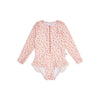 Léopard | Vieille fille de bain UV Girls Rose à manches longues