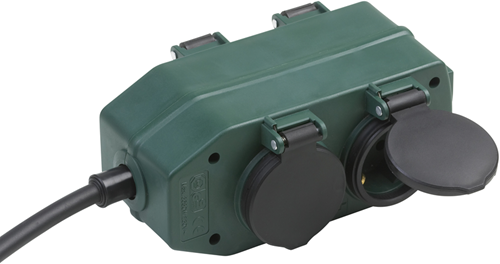 Meister multiprise 4v ip44 2m gr noir - wu7430940