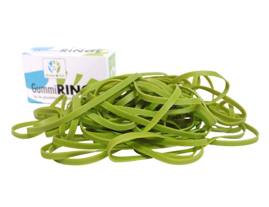 Bandes élastiques vertes et équitables de caoutchouc naturel + 32e.