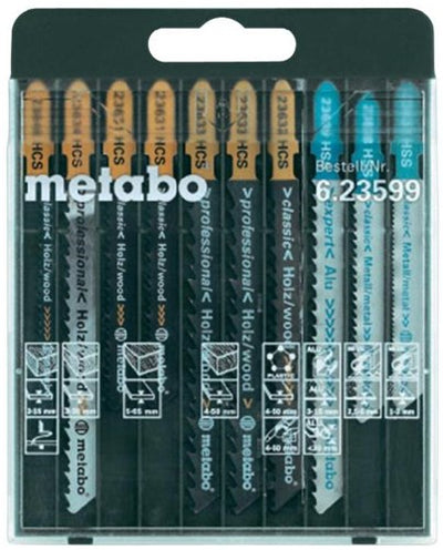 Metabo assortiment de 10 lames de scie sauteuse - 623599000