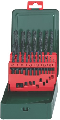 Jeu de forets HSS-R Metabo 19 pièces | rouleau roulé - 627151000