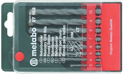 Metabo accessoires cassette de perçage, 8 forets à béton - 627182000