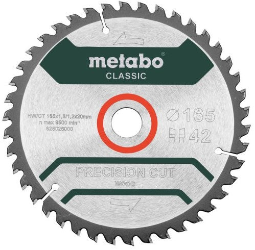 Accessoires Metabo lame de scie circulaire PrecisioncutClassic | ø 165x20 | 42wz 5° b | 628027000 628027000