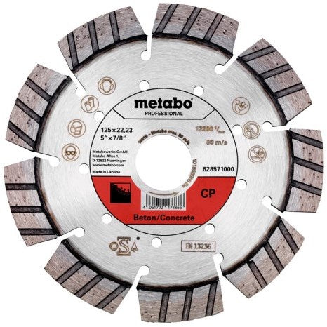 Accessoires Metabo meule diamantée | ø 125x22,23mm | CP | professionnel du béton - 628571000