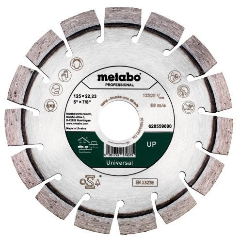 Accessoires Metabo meule diamantée | ø 125x22,23mm | vers le haut | universel professionnel - 628559000