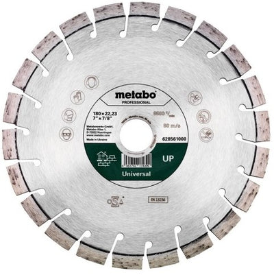 Accessoires Metabo meule diamantée | ø 180x22,23mm | vers le haut | universel professionnel - 628561000