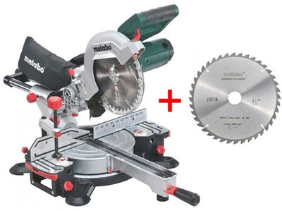 Scie à tronçonner Metabo kg 216 m avec fonction de traction | nouveau modèle + lame de scie supplémentaire - 690827000