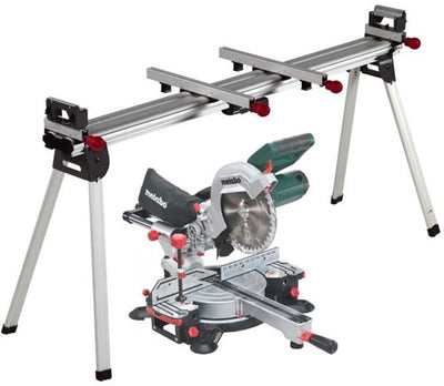 Scie à tronçonner Metabo kg 216 m avec fonction de traction | nouveau modèle + châssis ksu 401 - 690858000