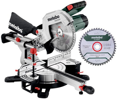 Scie à tronçonner Metabo kg 254 m set avec fonction de traction | dernier modèle - avec 2ème lame de scie - 613254900
