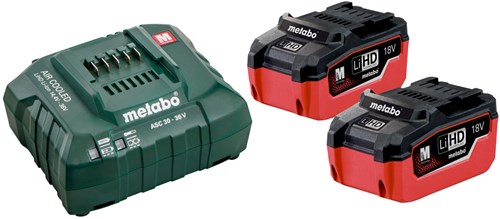 Pic Kit de base Metabo 2 x batteries LiHD 18 V 5,5 Ah | k+mix - 685122000