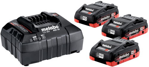 Kit de base Metabo 3 x batteries LiHD 18v 4,0 ah | chargeur asc 55 12-36 v - 685132000