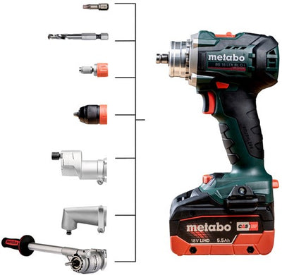 Metabo BS 18 LTX BL Q I Perceuse/Tournevis sans fil | 18v | 2 x 5,2 Ah Li-Power, asc 55 | dans la métabox - 602359650
