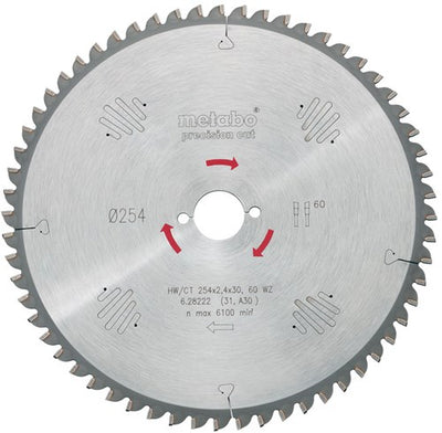 Accessoires Metabo lame de scie circulaire Metabo coupe de précision hw ct ø 254 mm, 40t wz 20° - 628059000
